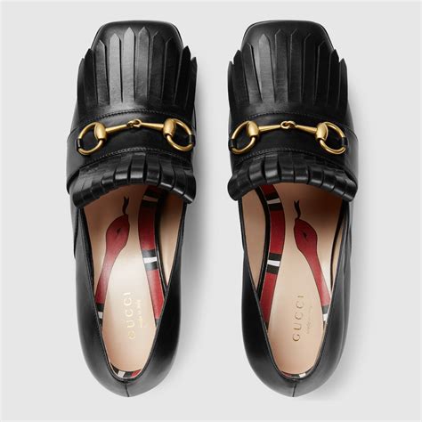 gucci mid heel loafer sale|Gucci loafer backless.